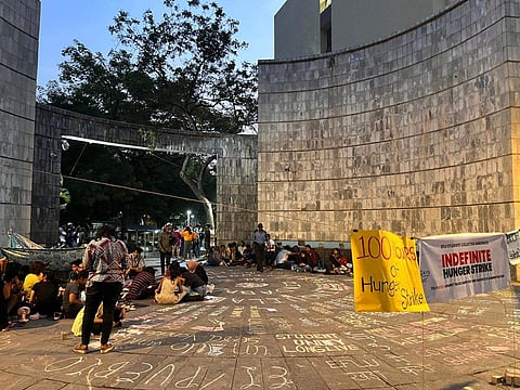 Image from the hunger strike | (Pic: Sourced)