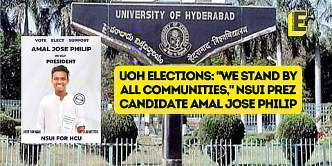 UoH NSUI President candidate Amal Jose Philip's interview | (Pic: Sourced)