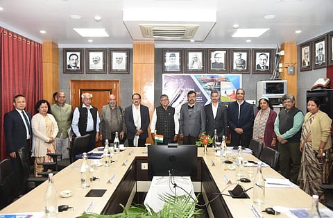 Assam Governor Gulab Chand Kataria during the second consultative committee meeting about higher education
