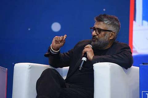 Vivek Agnihotri sharing his views at ThinkEdu 2023 | Pic: Satish Babu