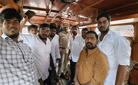 The leaders have been detained by Hyderabad Police | Pic: Twitter handle of Venkat Balmoor