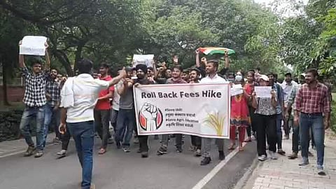 Students protest at IARI, New Delhi on May 24 | (Pic: Kiran Kumar)