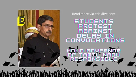 Students organise demonstration against TN governor | (Pic: EdexLive)