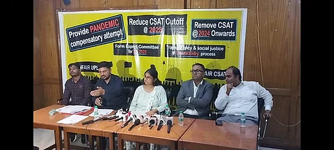 UPSC CSE aspirants hold press conference on July 10 | (Pic: Gaurav Thakur)