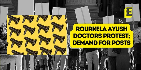 Rourkela AYUSH doctors protest; demand for posts | (Pic: EdexLive)