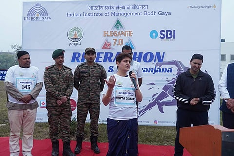 At the marathon | (Pic: IIM Bodh Gaya)