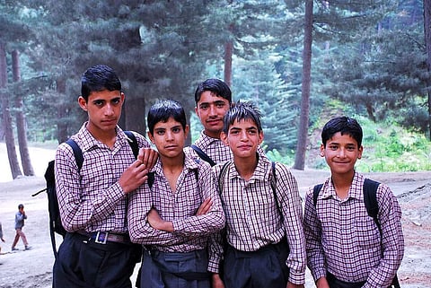 A representative picture of students in Jammu and Kashmir