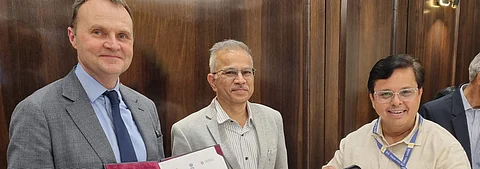 (Left to right) Professor Adam Tickell, Vikas Rastogi and Dr Shailendra Deolankar | (Pic: University of Birmingham)