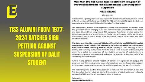 Press Release by PSF TISS