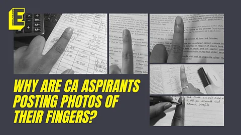 Why are CA aspirants posting photos of their fingers?