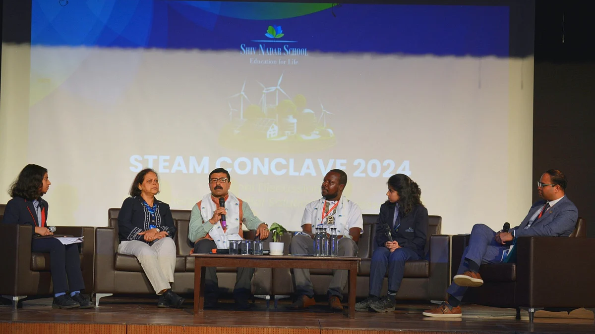 Kamkwamba with other chief guests of the STEAM Conclave.