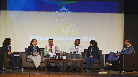 Kamkwamba with other chief guests of the STEAM Conclave.