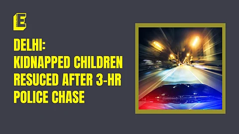 Delhi: It took a three-hour car chase with 20 police cars to rescue kidnapped siblings