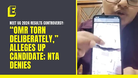NEET UG 2024 results controversy: “OMR torn deliberately,” alleges UP candidate; NTA refutes claim