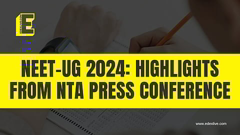 NEET-UG 2024: "If committee feels need for re-exam, we will organise it," says NTA. Highlights from its press conference