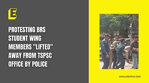 Police had to lift them from outside the TSPSC office 