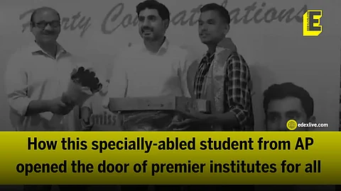 This student with disability from AP opened the door of IITs for other students like him