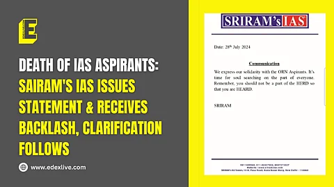 Death of IAS aspirants: Sairam's IAS issues statement & receives backlash, clarification follows 