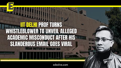 IIT Delhi Professor Vishal Vaibhav, the "whistleblower"