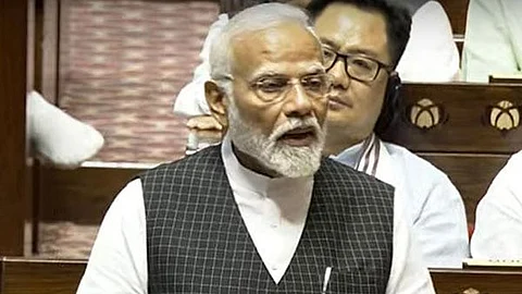 PM Modi in RS