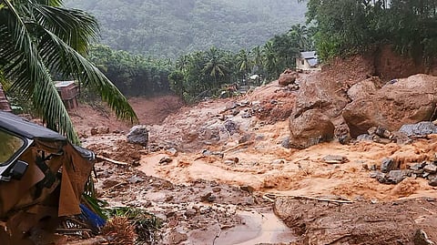 Visuals from the landslide