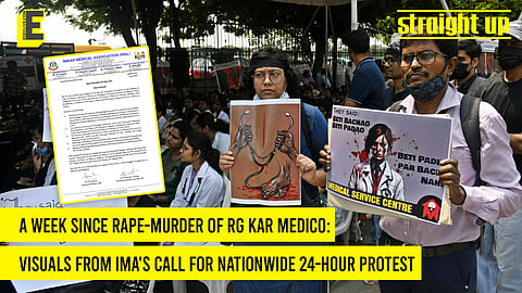 A week since rape-murder of RG Kar medico: Visuals from IMA's call for nationwide 24-hour protest