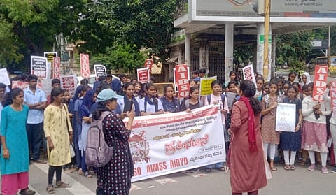 What were students saying at the protests?