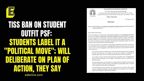 TISS ban on student outfit PSF: Students label it a "political move"; will deliberate on plan of action, they say