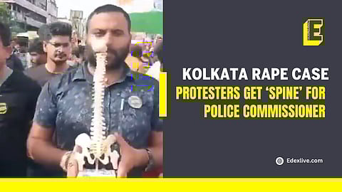 A junior doctor brought a dummy spine for Kolkata Police Commissioner