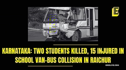 School van-bus collision in Raichur