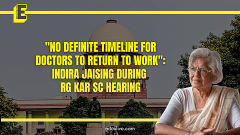 "No definite timeline for doctors to return to work": Indira Jaising during RG Kar SC hearing