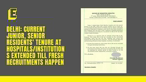 Delhi Minister of Health Saurabh Bharadwaj, issued a letter expressing "great concern"