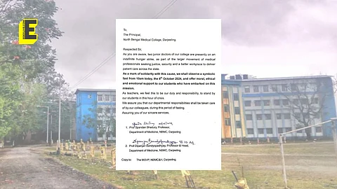 Two North Bengal Medical College, Darjeeling, professors begin symbolic fast to support doctors on indefinite hunger strike