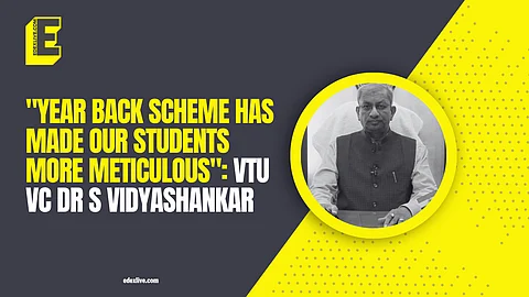 Dr S Vidyashankar talks about the Year Back scheme