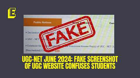 FAKE NEWS ALERT: Screenshot of UGC website claiming announcement of UGC-NET results confuses students