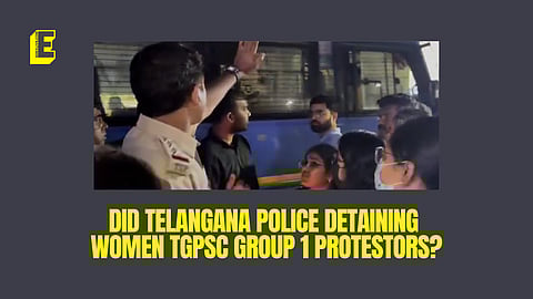 WATCH: Telangana Police detaining women TGPSC Group 1 protestors?