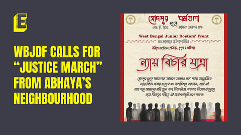 Kolkata Doctors’ hunger strike: WBJDF calls for “Justice March” from RG Kar victim’s neighbourhood