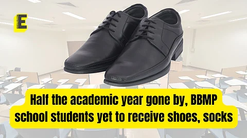 Half the academic year gone by, BBMP school students yet to receive shoes, socks | Whose at fault?