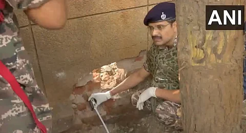 Personnel near the blast site 