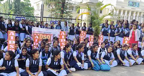 Scene from the protest