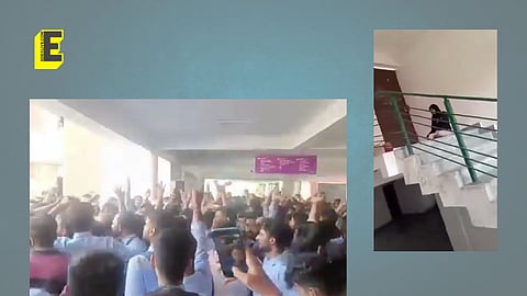 Screegrabs from the viral videos