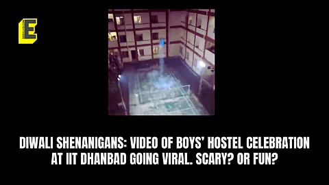 Diwali shenanigans: Video of boys’ hostel celebration at IIT Dhanbad going VIRAL. Scary? or fun?