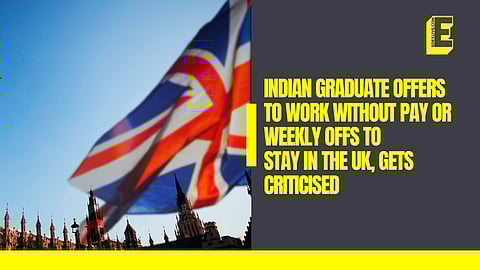 VIRAL: Indian graduate offers to work without pay or weekly offs to stay in the UK, gets criticised