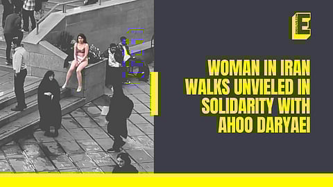 "Hope Iranian women get happiness one day": Woman in Iran walks unvieled in solidarity with Ahoo Daryaei