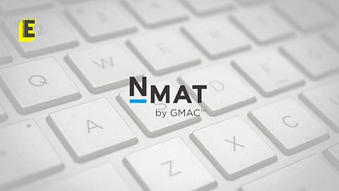 What does "adaptive test format" mean in the context of the NMAT exam?