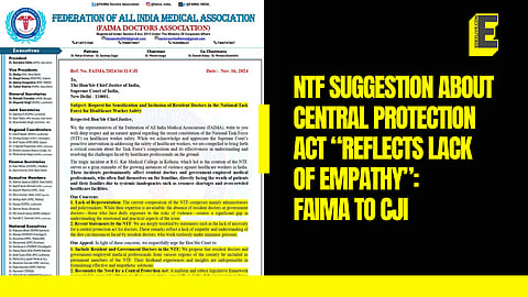 NTF suggestion about Central Protection Act “reflects lack of empathy”: FAIMA to CJI