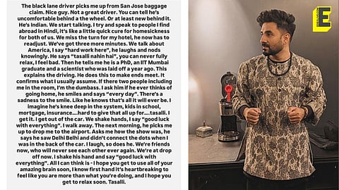 A fleeting bond: Comedian Vir Das shares a poignant story of resilience and struggle, highlighting the journey of an IIT graduate-turned-driver in the US.