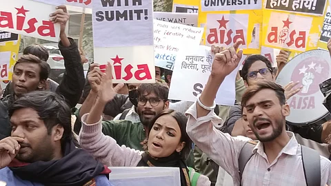 AISA at protest. 