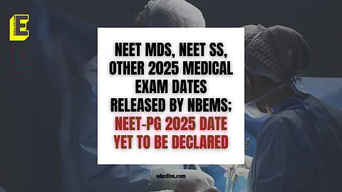 Medical exam dates released by NBEMS