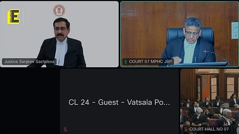 Screenshot of the hearing 